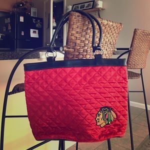 🎉Chicago Blackhawks quilted tote